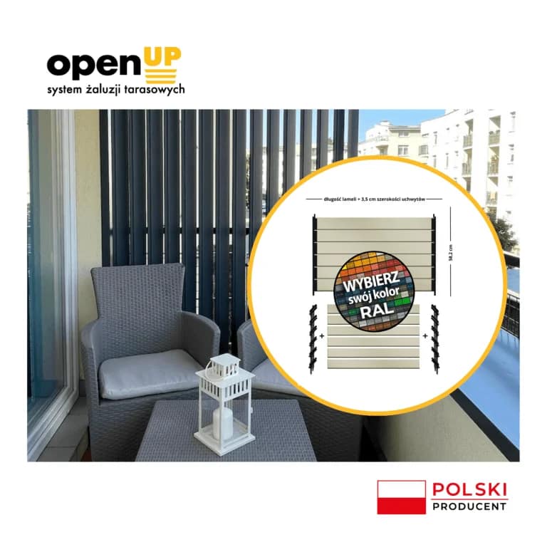 Ruchome lamele ALUMINIOWE MALOWANE PIONOWE