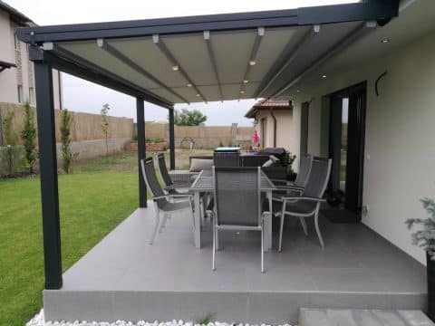 Pergola z tkaniną PVC